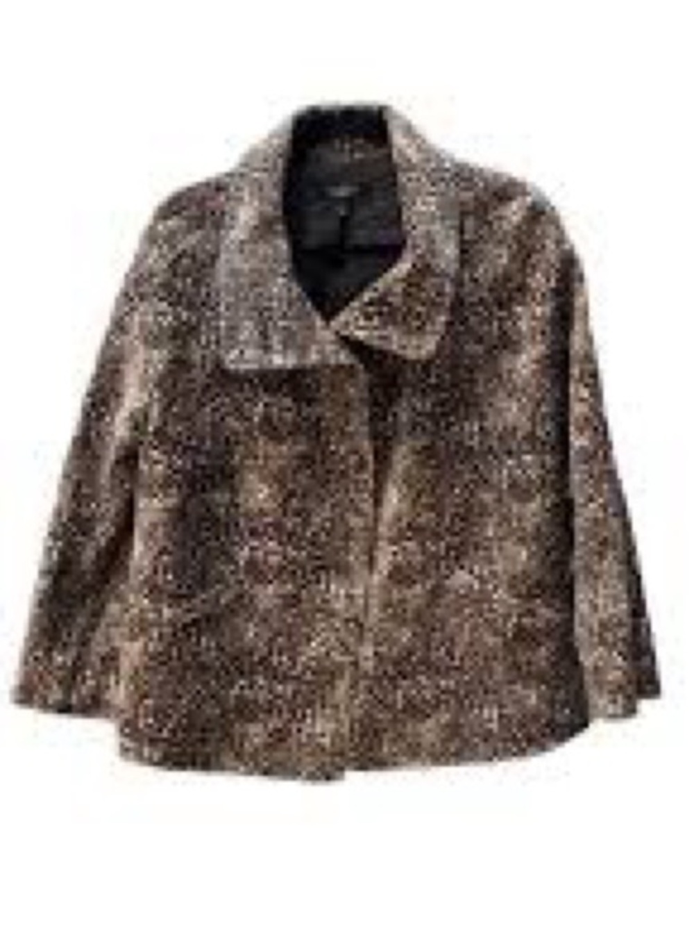 Talbots Women's Leopard Print Cotton Velvet Jacket Size 8